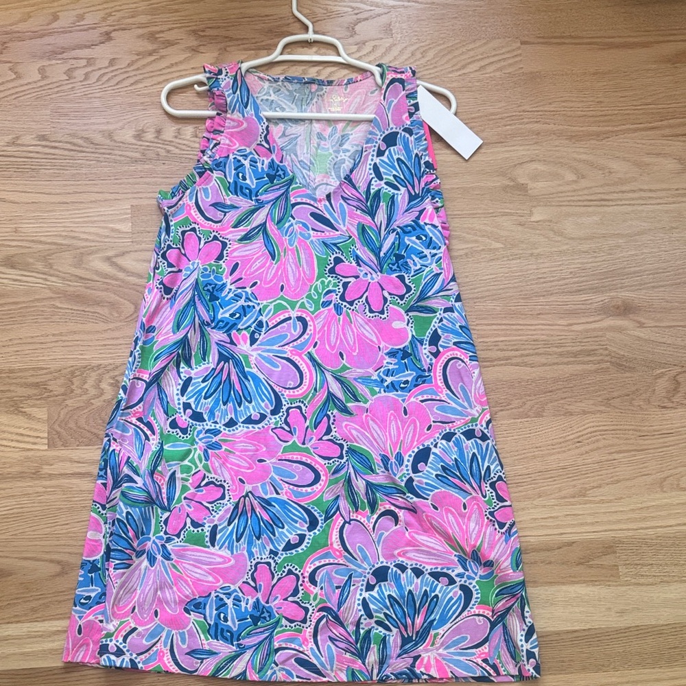 Lilly Pulitzer — Floral Pink and Blue Dress